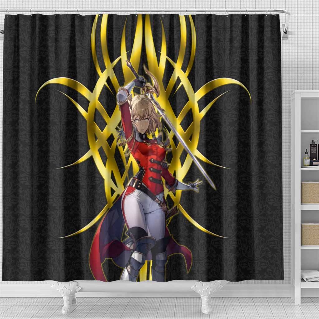 Cha Hae In Solo Leveling Shower Curtain Golden Bladecore Anime Style