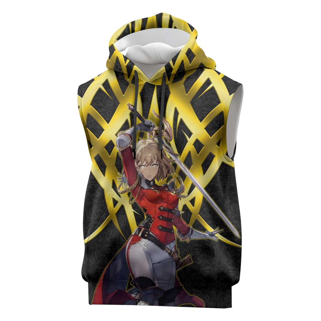 Cha Hae In Solo Leveling Sleeveless Hoodie Golden Bladecore Anime Style