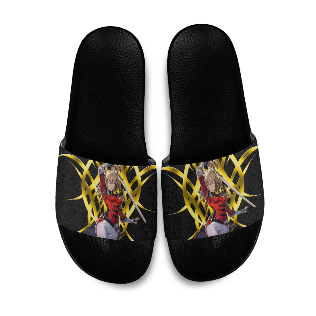 Cha Hae In Solo Leveling Slide Sandals Golden Bladecore Anime Style