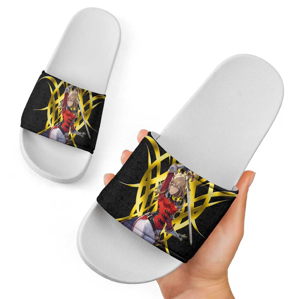 Cha Hae In Solo Leveling Slide Sandals Golden Bladecore Anime Style
