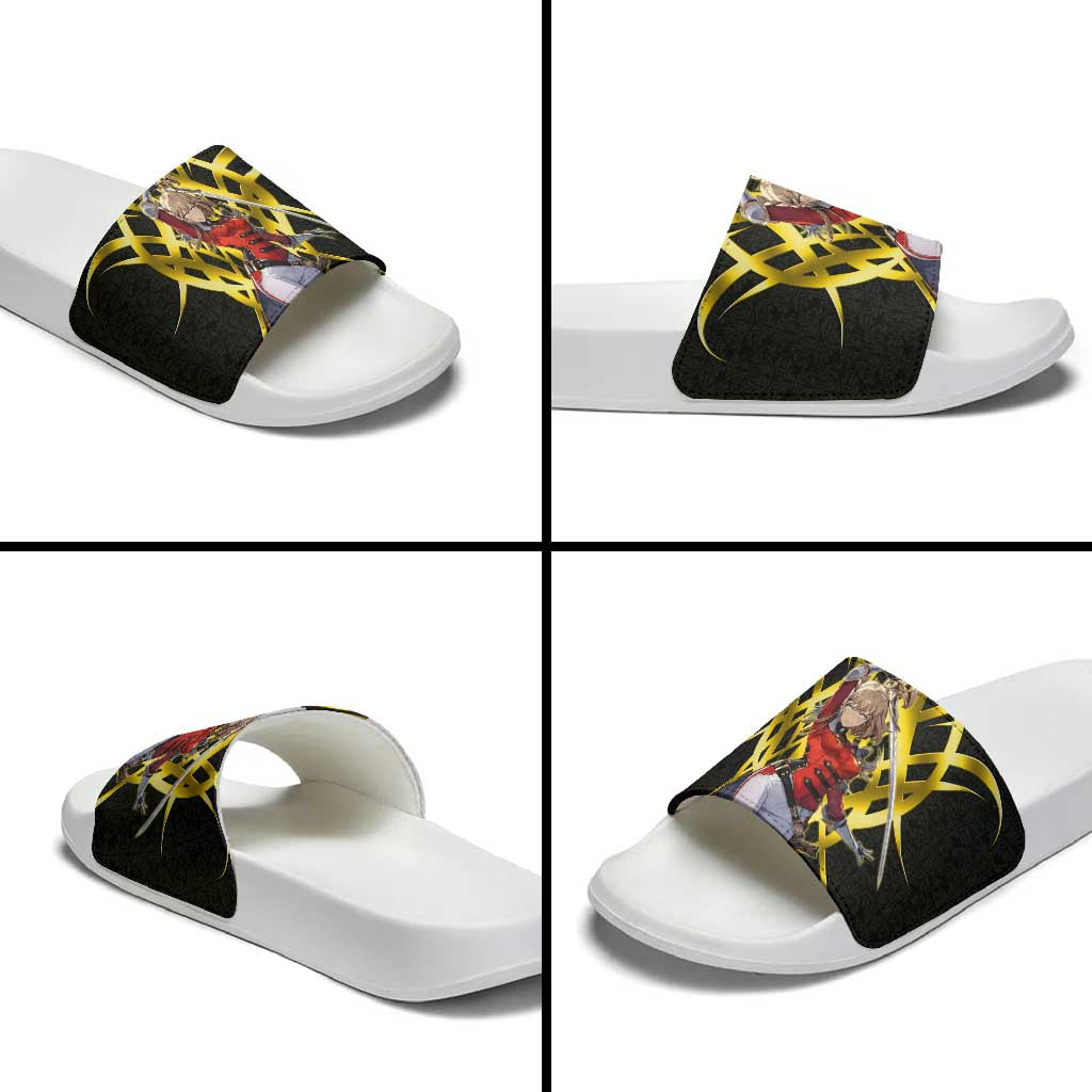 Cha Hae In Solo Leveling Slide Sandals Golden Bladecore Anime Style
