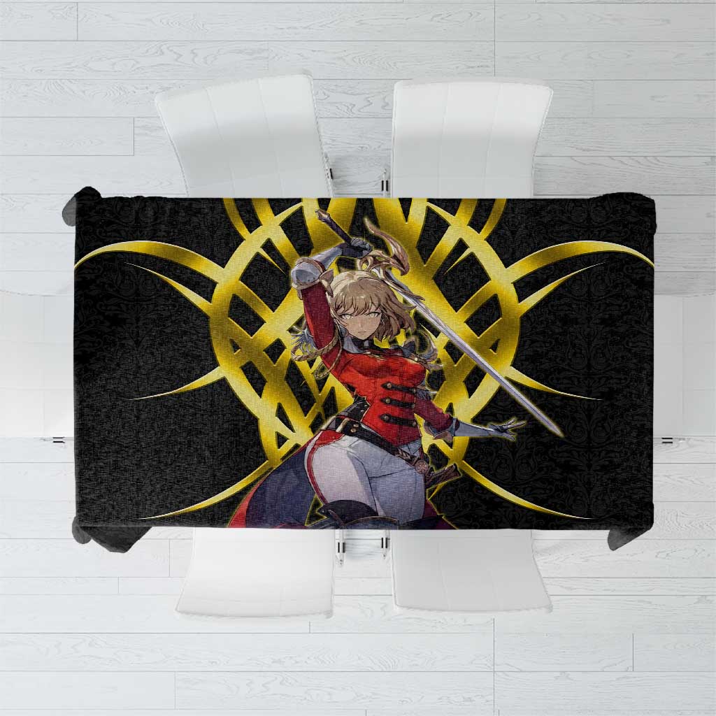 Cha Hae In Solo Leveling Tablecloth Golden Bladecore Anime Style
