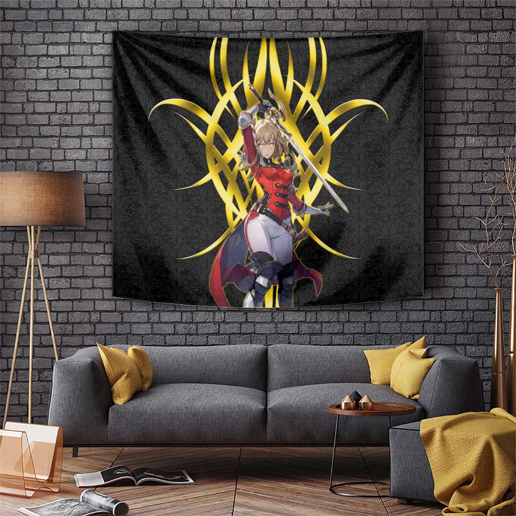Cha Hae In Solo Leveling Tapestry Golden Bladecore Anime Style
