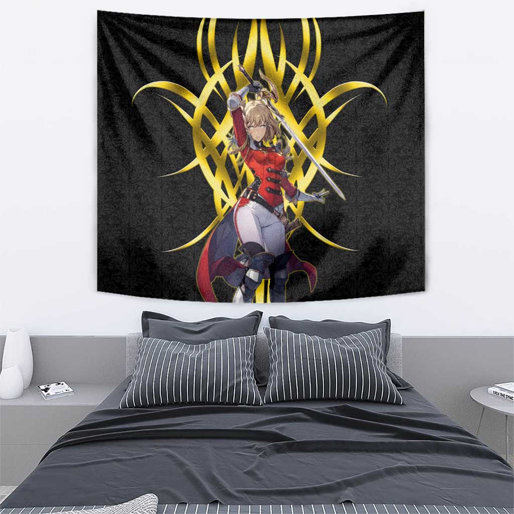 Cha Hae In Solo Leveling Tapestry Golden Bladecore Anime Style