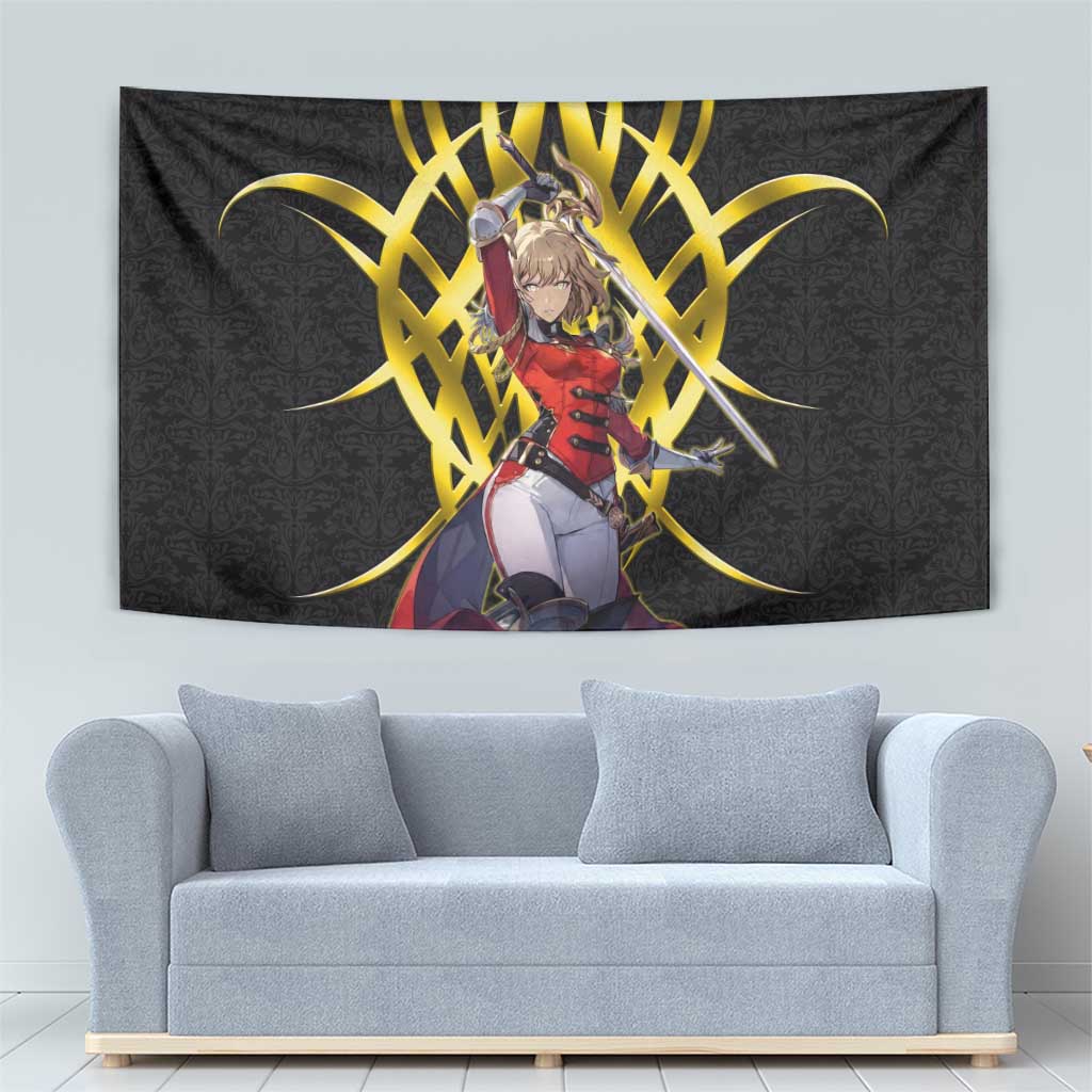 Cha Hae In Solo Leveling Tapestry Golden Bladecore Anime Style