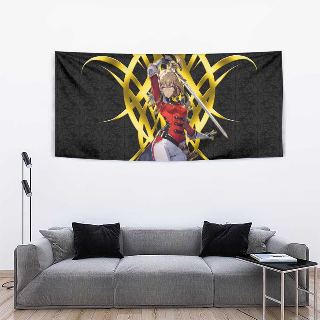 Cha Hae In Solo Leveling Tapestry Golden Bladecore Anime Style