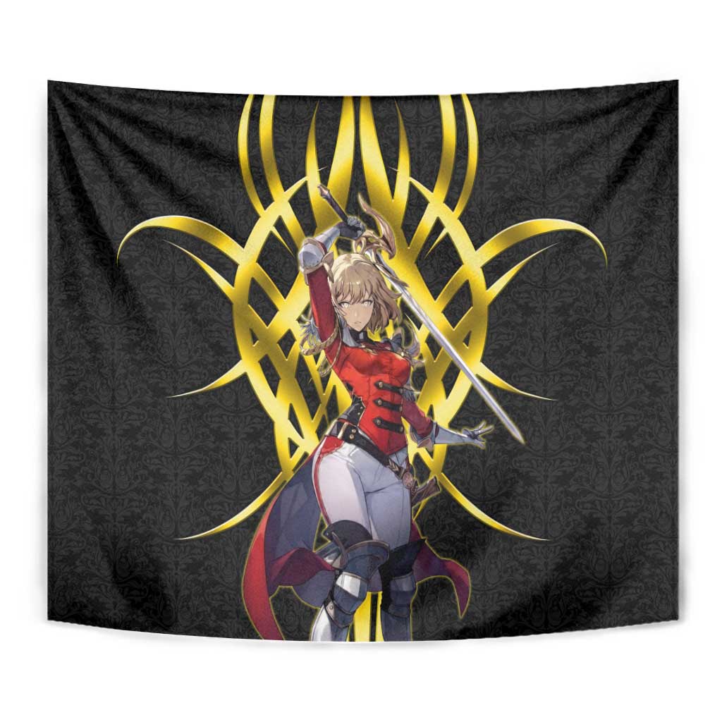 Cha Hae In Solo Leveling Tapestry Golden Bladecore Anime Style