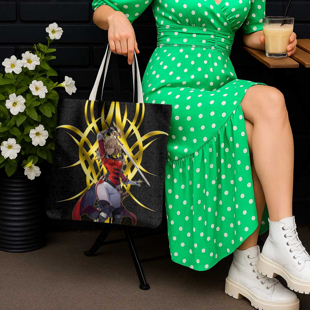 Cha Hae In Solo Leveling Tote Bag Golden Bladecore Anime Style