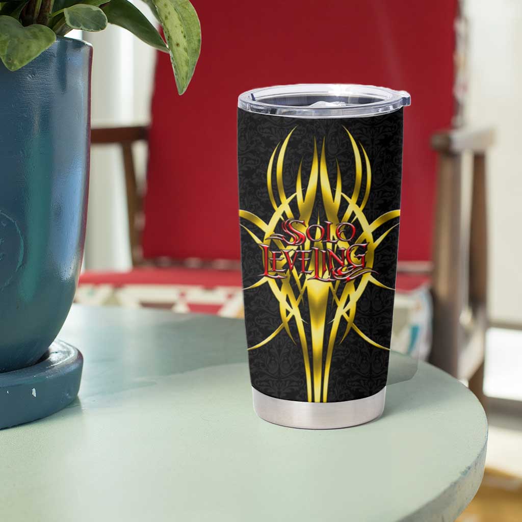 Cha Hae In Solo Leveling Tumbler Cup Golden Bladecore Anime Style