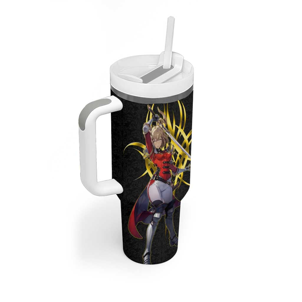 Cha Hae In Solo Leveling Tumbler With Handle Golden Bladecore Anime Style