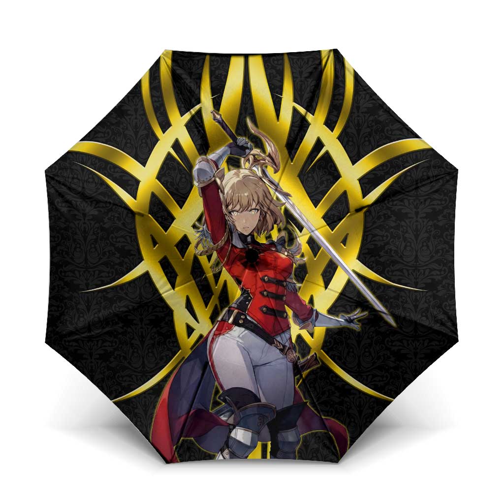 Cha Hae In Solo Leveling Umbrella Golden Bladecore Anime Style