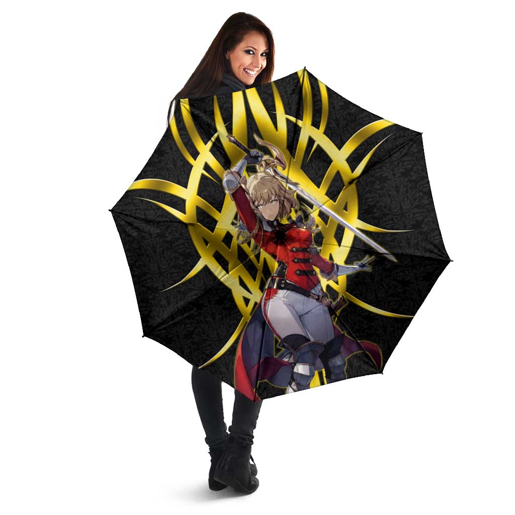 Cha Hae In Solo Leveling Umbrella Golden Bladecore Anime Style