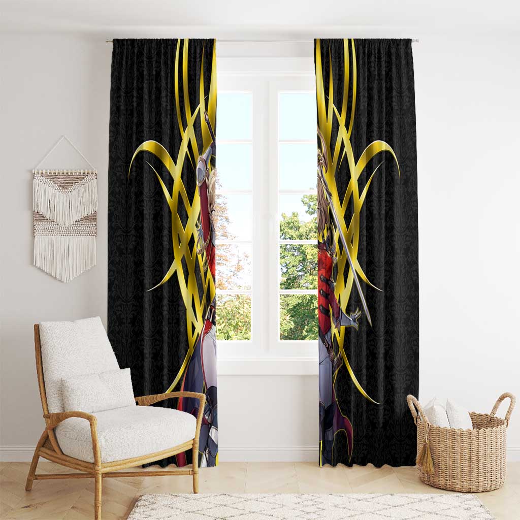 Cha Hae In Solo Leveling Window Curtain Golden Bladecore Anime Style