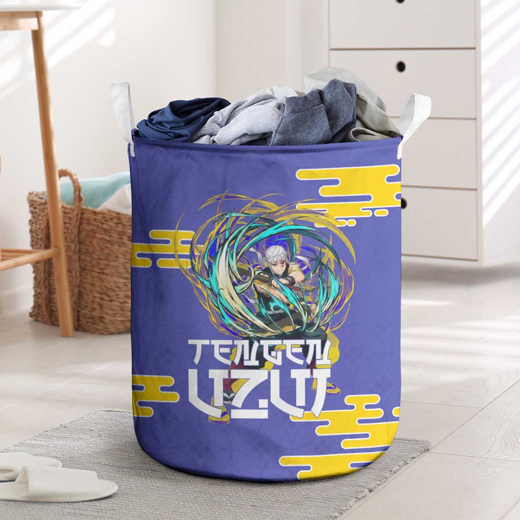 Tengen Uzui Demon Slayer Laundry Basket Vibrant Anime Soundwave Style