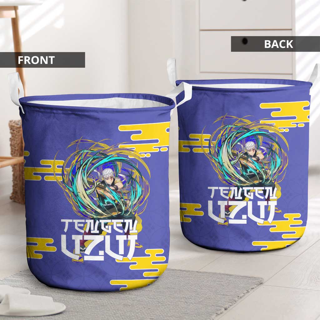 Tengen Uzui Demon Slayer Laundry Basket Vibrant Anime Soundwave Style