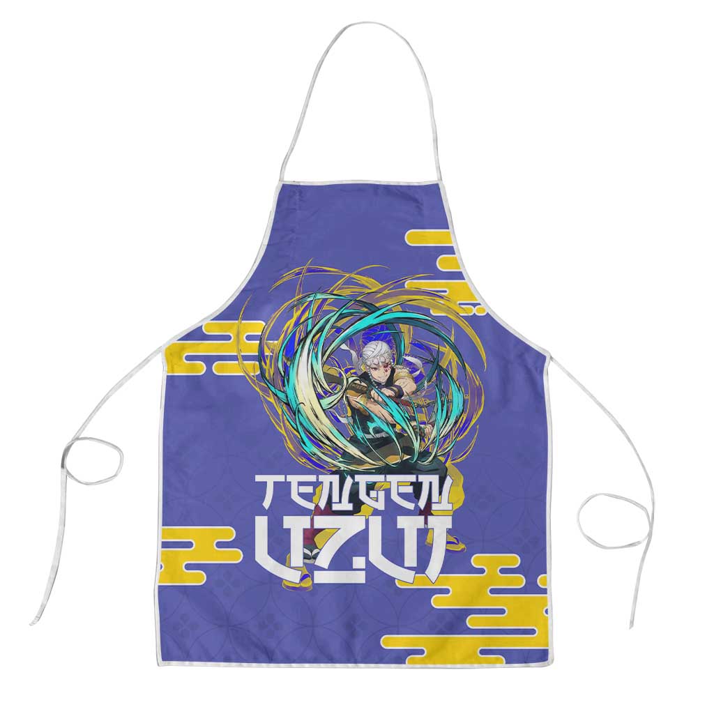 Tengen Uzui Demon Slayer Apron Vibrant Anime Soundwave Style