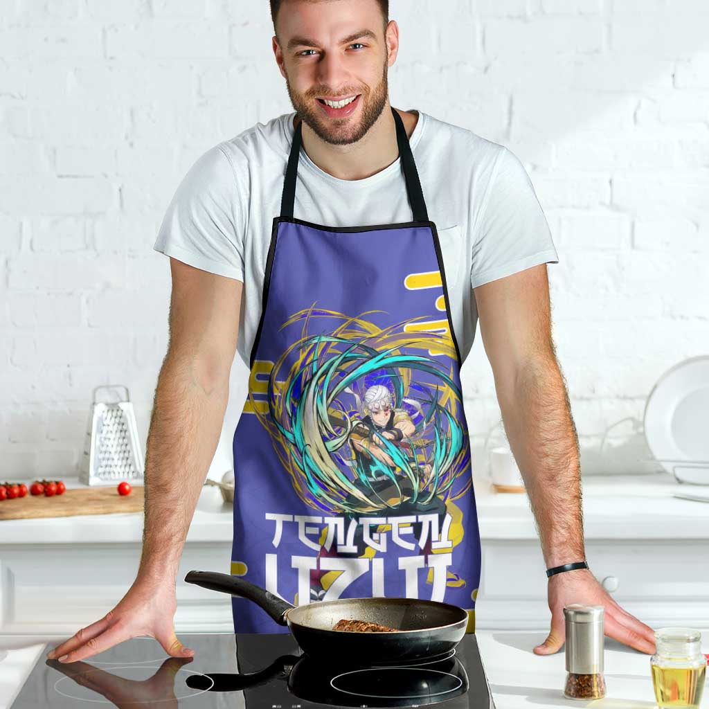 Tengen Uzui Demon Slayer Apron Vibrant Anime Soundwave Style