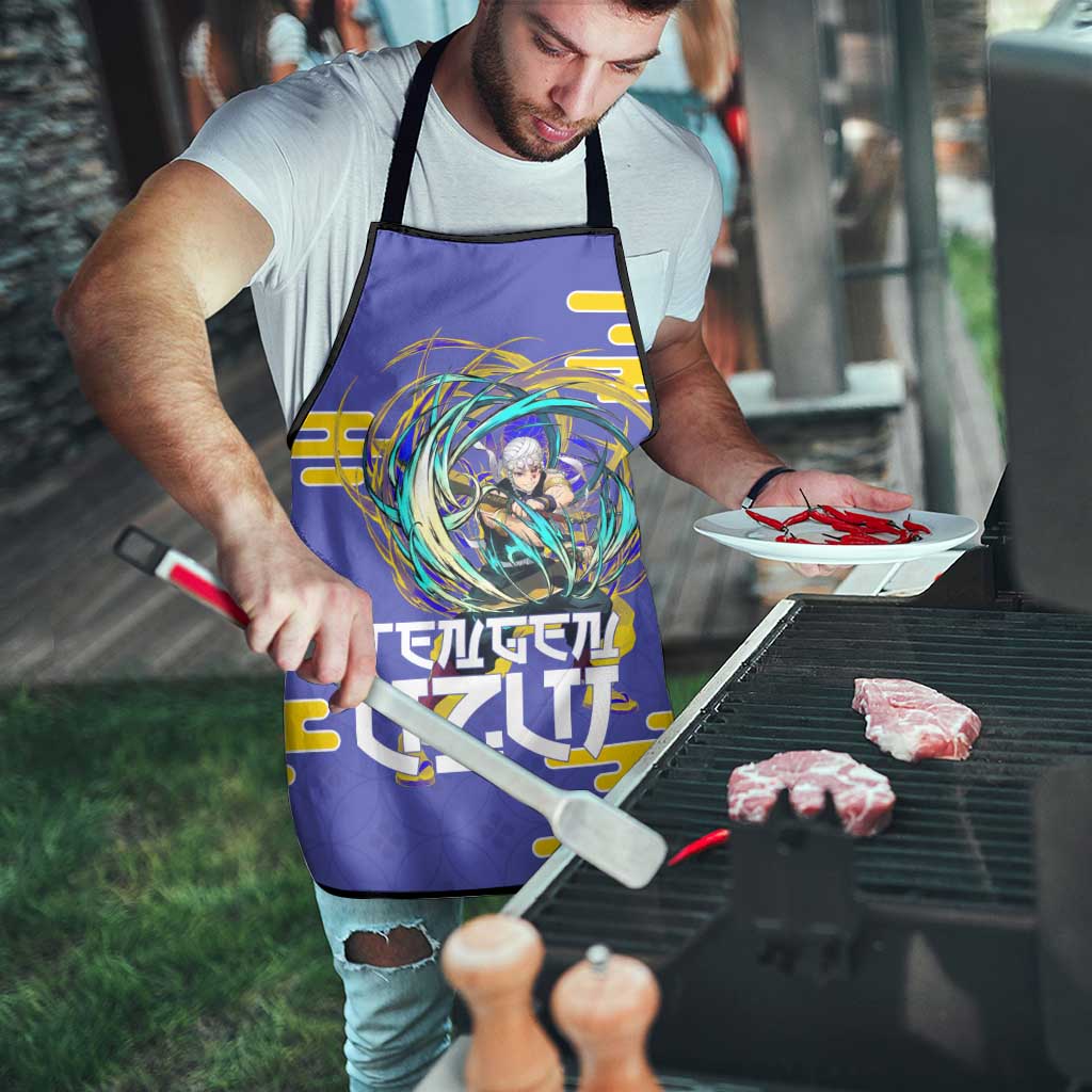 Tengen Uzui Demon Slayer Apron Vibrant Anime Soundwave Style