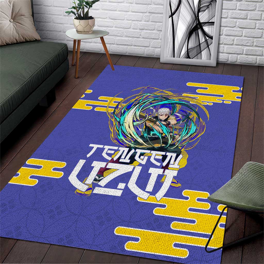 Tengen Uzui Demon Slayer Area Rug Vibrant Anime Soundwave Style