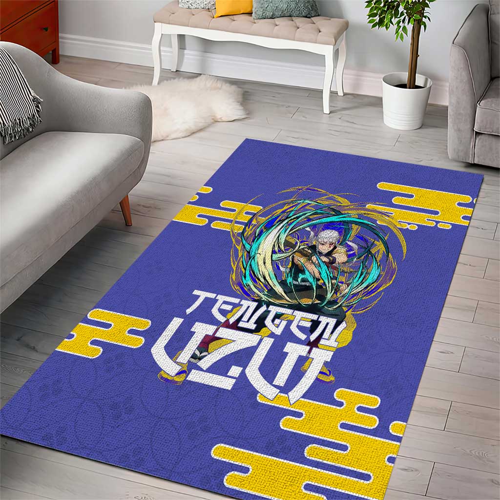 Tengen Uzui Demon Slayer Area Rug Vibrant Anime Soundwave Style