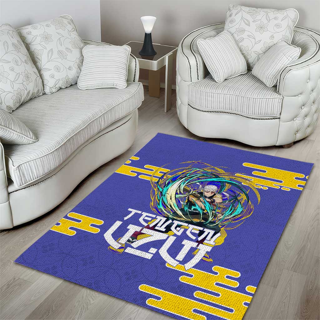 Tengen Uzui Demon Slayer Area Rug Vibrant Anime Soundwave Style
