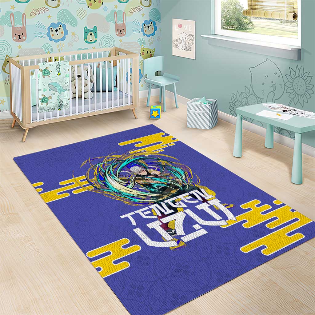 Tengen Uzui Demon Slayer Area Rug Vibrant Anime Soundwave Style