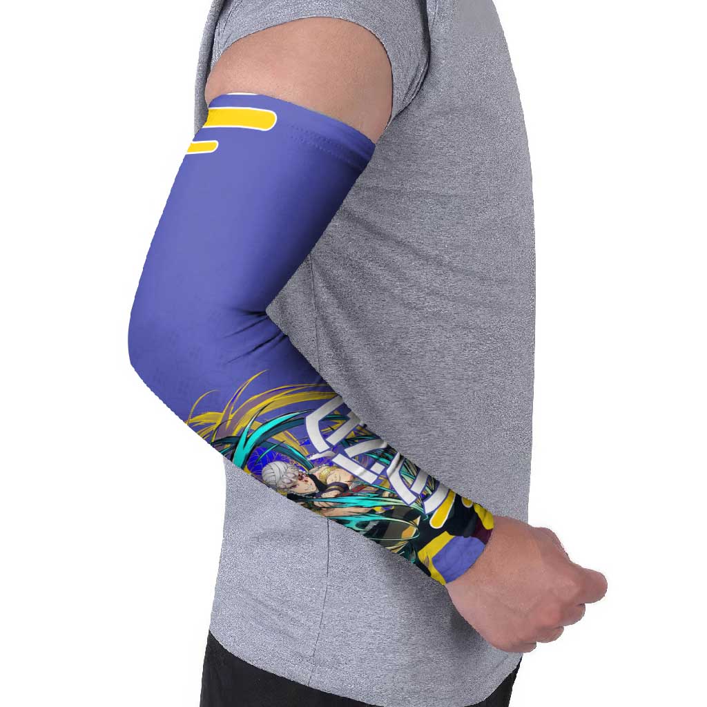 Tengen Uzui Demon Slayer Arm Sleeves Vibrant Anime Soundwave Style