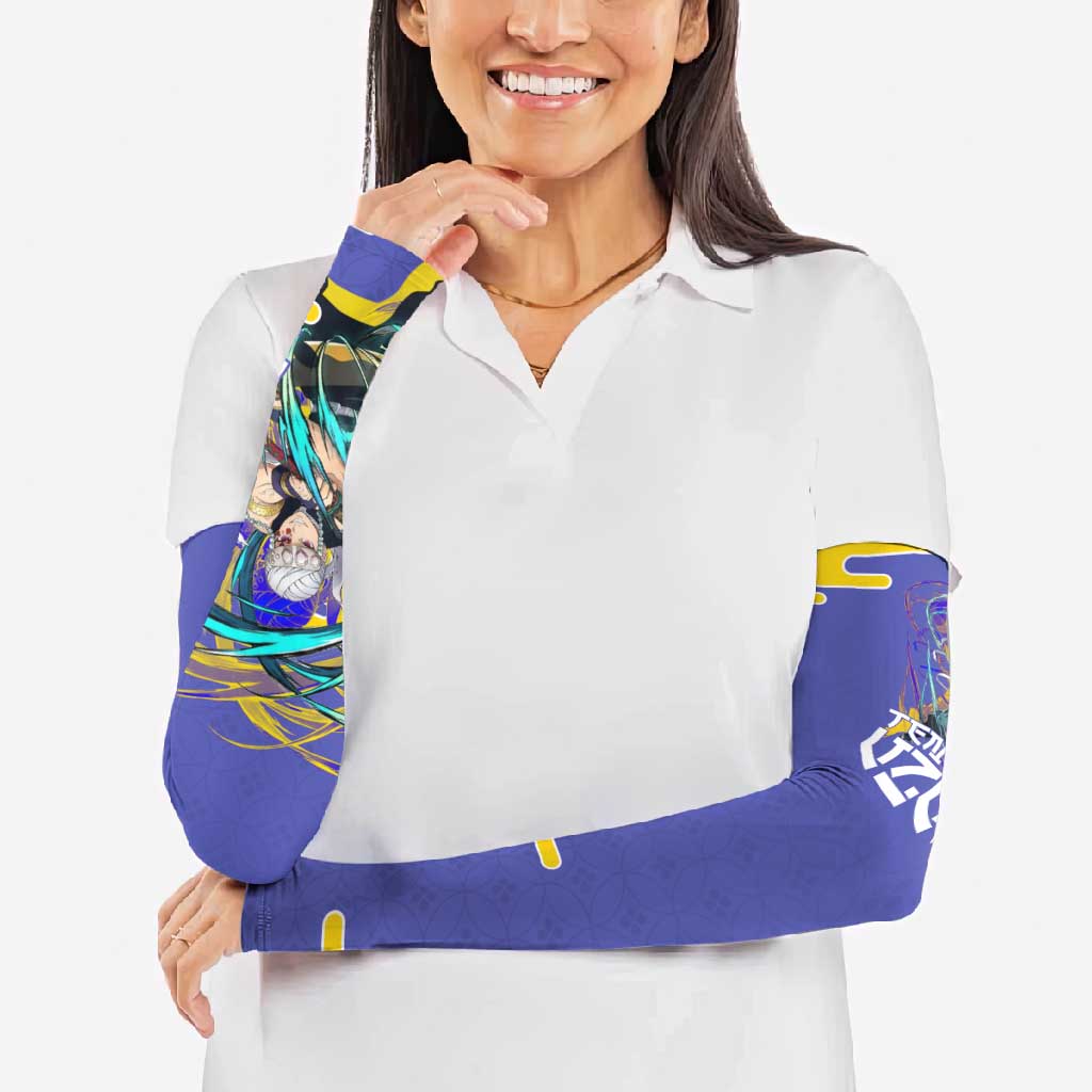Tengen Uzui Demon Slayer Arm Sleeves Vibrant Anime Soundwave Style