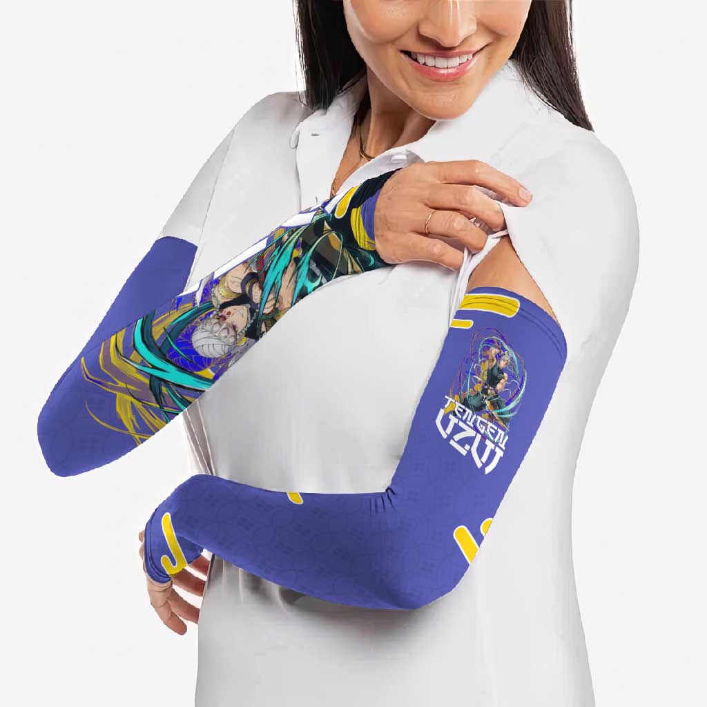 Tengen Uzui Demon Slayer Arm Sleeves Vibrant Anime Soundwave Style