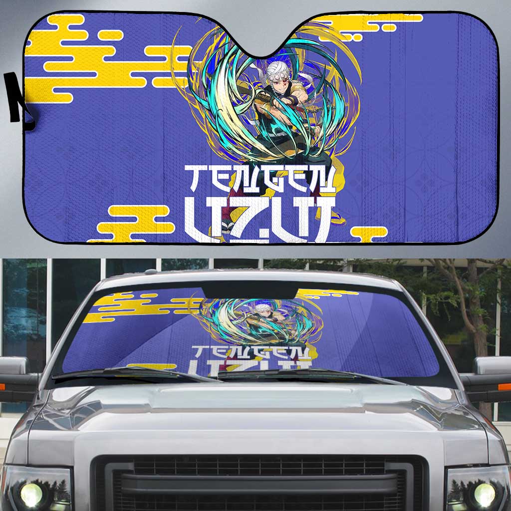 Tengen Uzui Demon Slayer Auto Sun Shade Vibrant Anime Soundwave Style