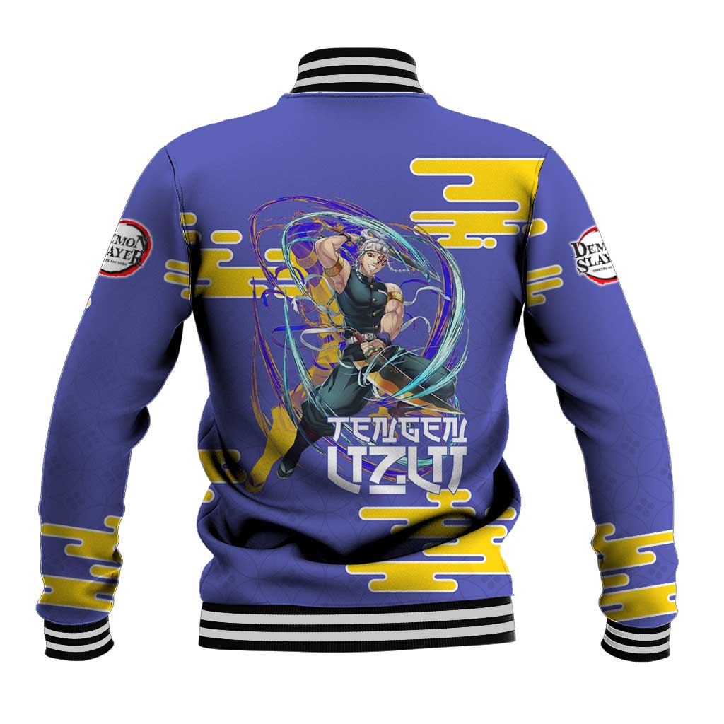 Tengen Uzui Demon Slayer Baseball Jacket Vibrant Anime Soundwave Style