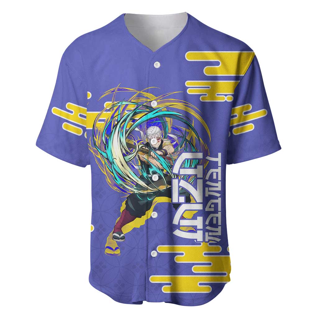 Tengen Uzui Demon Slayer Baseball Jersey Vibrant Anime Soundwave Style