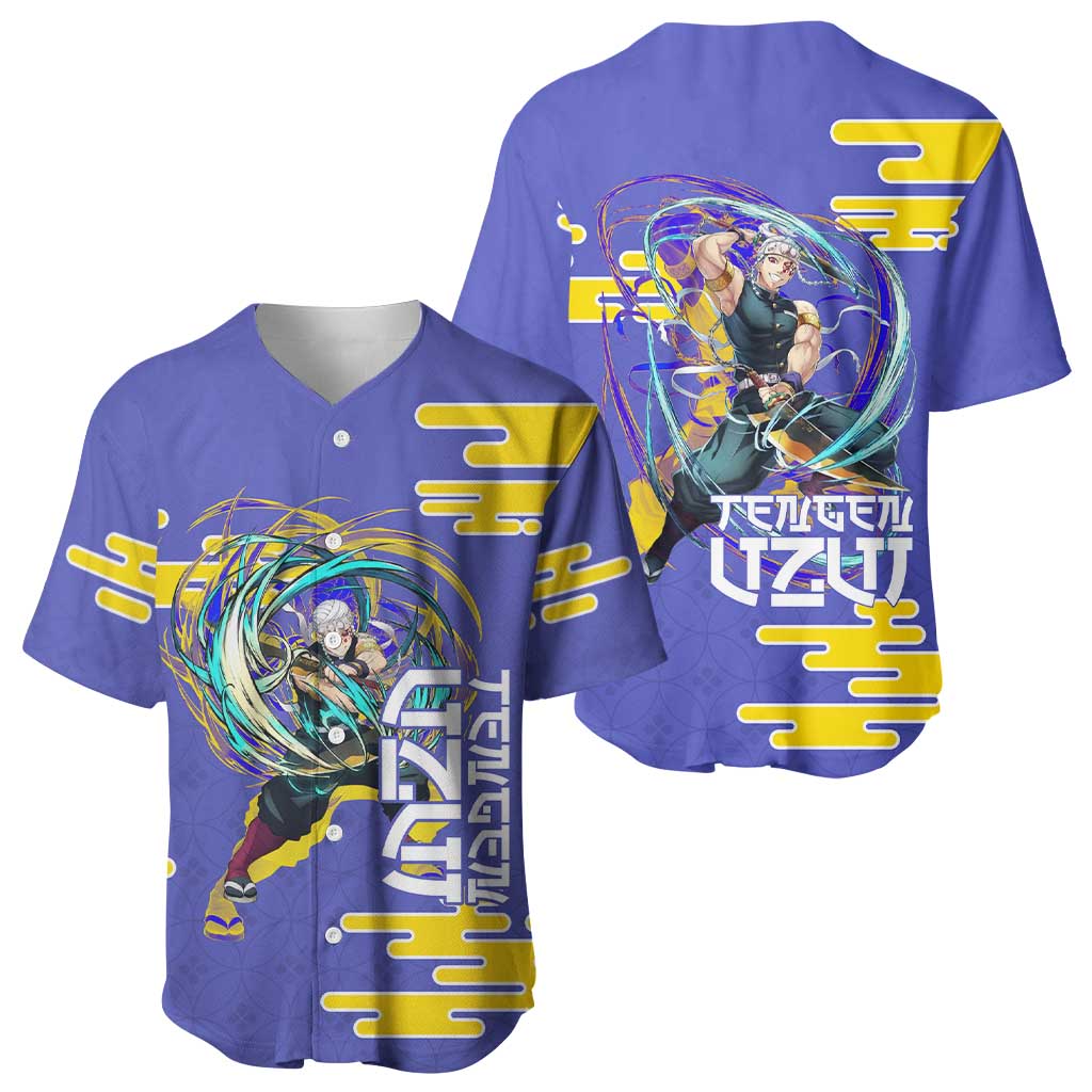 Tengen Uzui Demon Slayer Baseball Jersey Vibrant Anime Soundwave Style