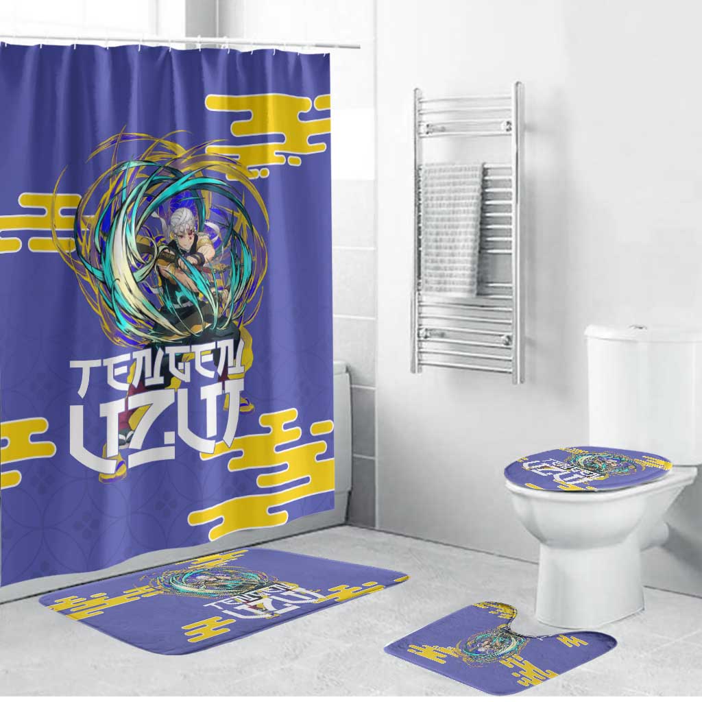 Tengen Uzui Demon Slayer Bathroom Set Vibrant Anime Soundwave Style