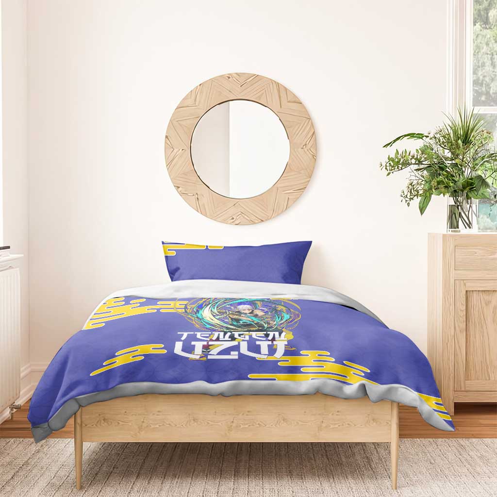 Tengen Uzui Demon Slayer Bedding Set Vibrant Anime Soundwave Style