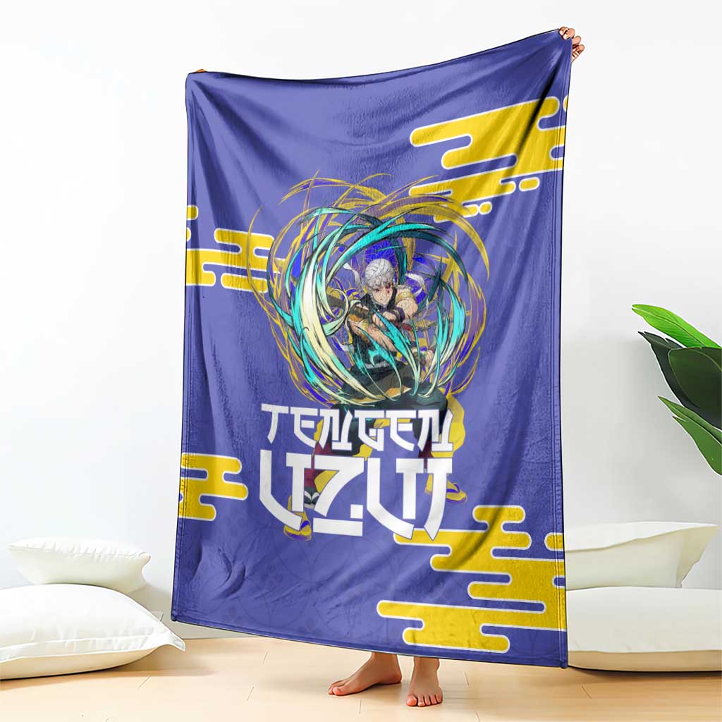 Tengen Uzui Demon Slayer Blanket Vibrant Anime Soundwave Style