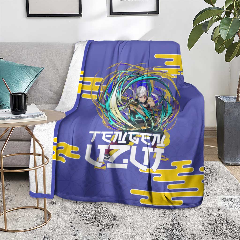 Tengen Uzui Demon Slayer Blanket Vibrant Anime Soundwave Style