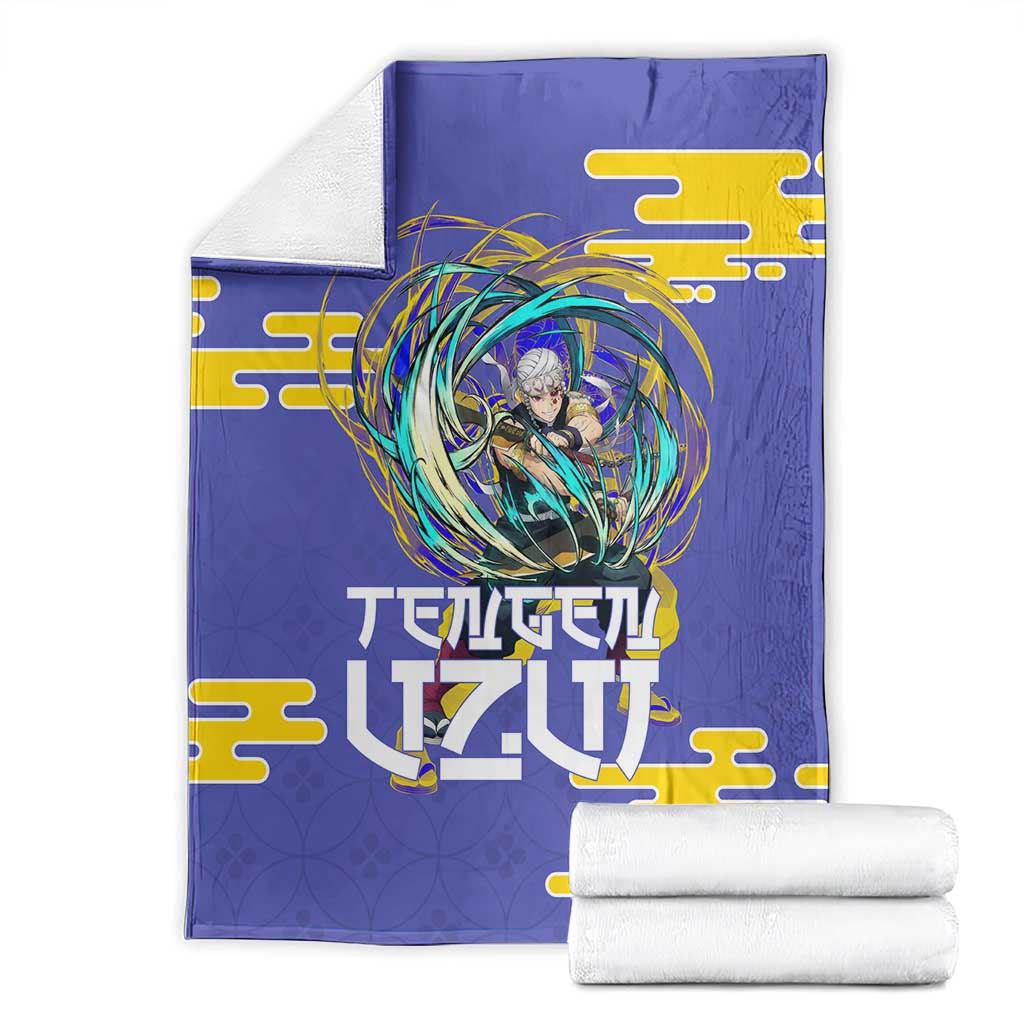 Tengen Uzui Demon Slayer Blanket Vibrant Anime Soundwave Style