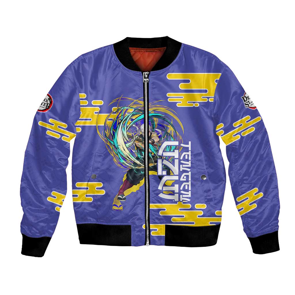 Tengen Uzui Demon Slayer Bomber Jacket Vibrant Anime Soundwave Style