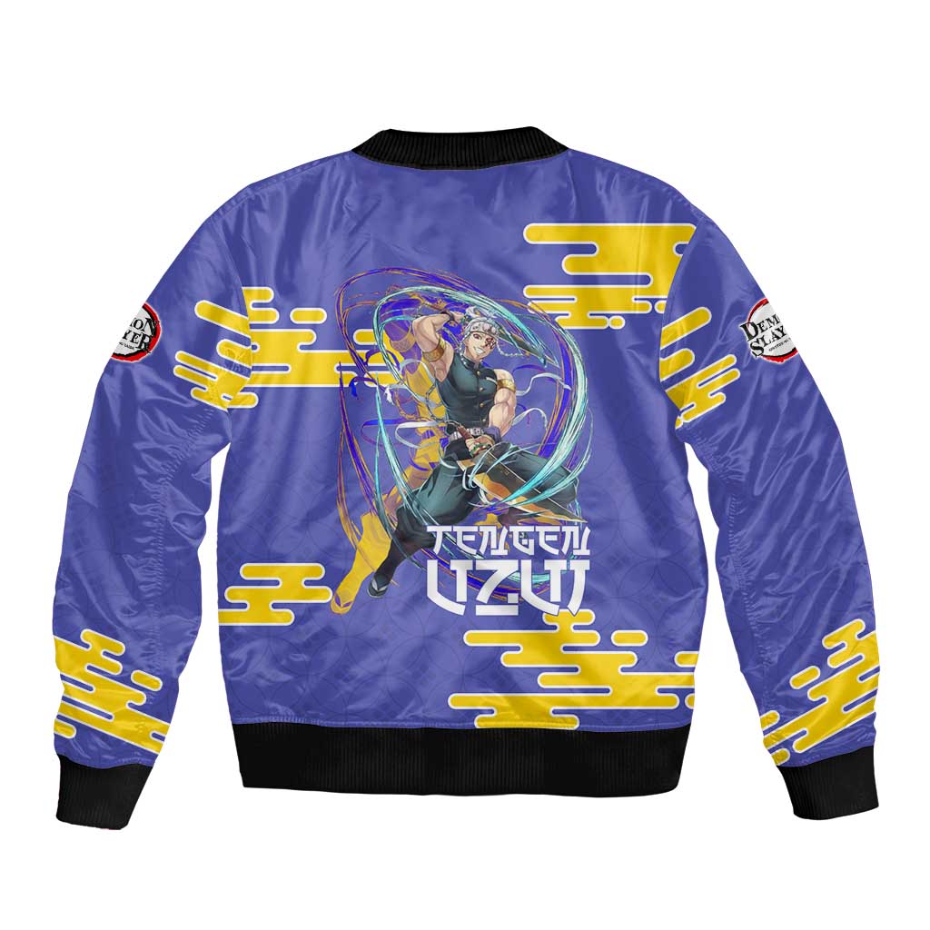 Tengen Uzui Demon Slayer Bomber Jacket Vibrant Anime Soundwave Style