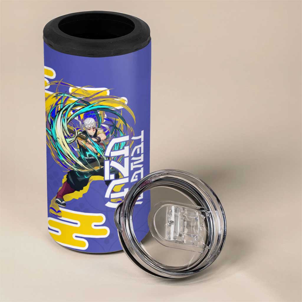 Tengen Uzui Demon Slayer 4 in 1 Can Cooler Tumbler Vibrant Anime Soundwave Style