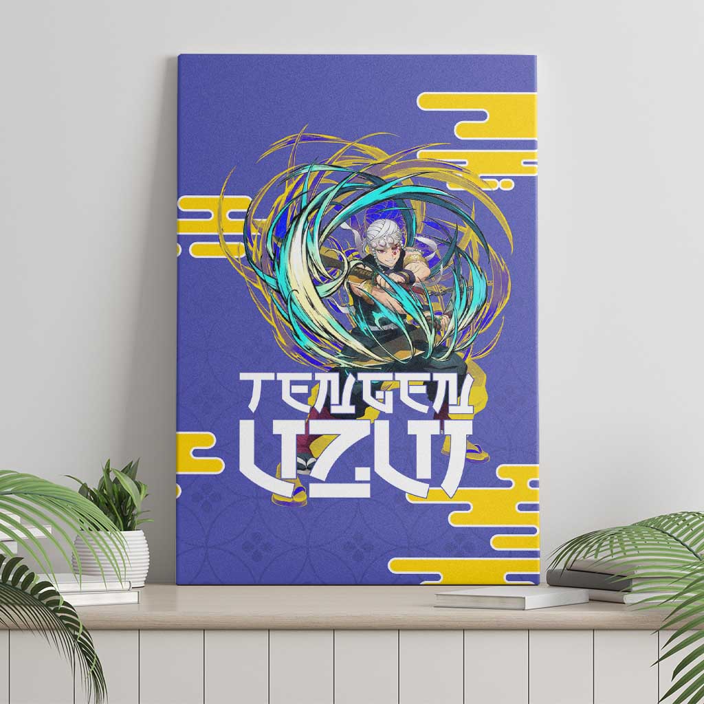 Tengen Uzui Demon Slayer Canvas Wall Art Vibrant Anime Soundwave Style
