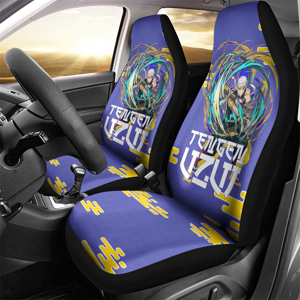 Tengen Uzui Demon Slayer Car Seat Cover Vibrant Anime Soundwave Style