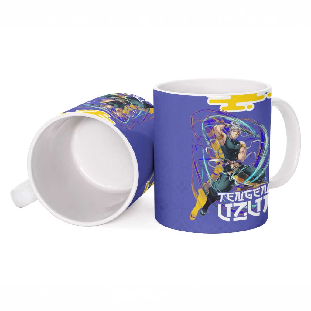 Tengen Uzui Demon Slayer Ceramic Mug Vibrant Anime Soundwave Style