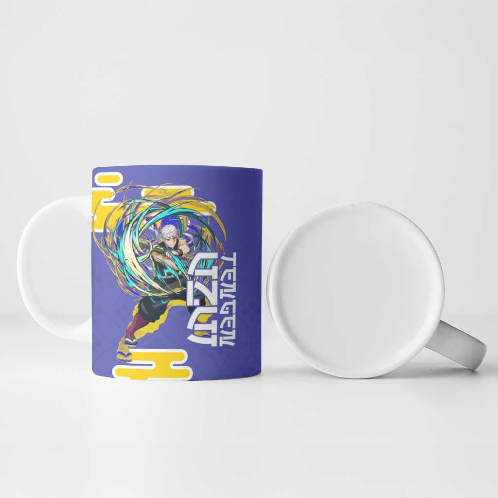Tengen Uzui Demon Slayer Ceramic Mug Vibrant Anime Soundwave Style