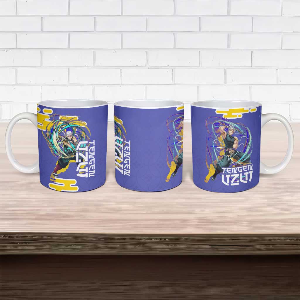 Tengen Uzui Demon Slayer Ceramic Mug Vibrant Anime Soundwave Style
