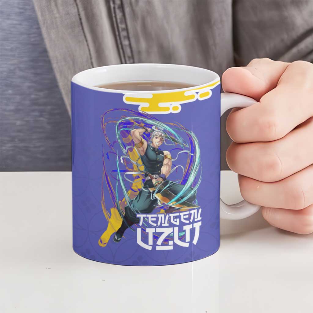 Tengen Uzui Demon Slayer Ceramic Mug Vibrant Anime Soundwave Style