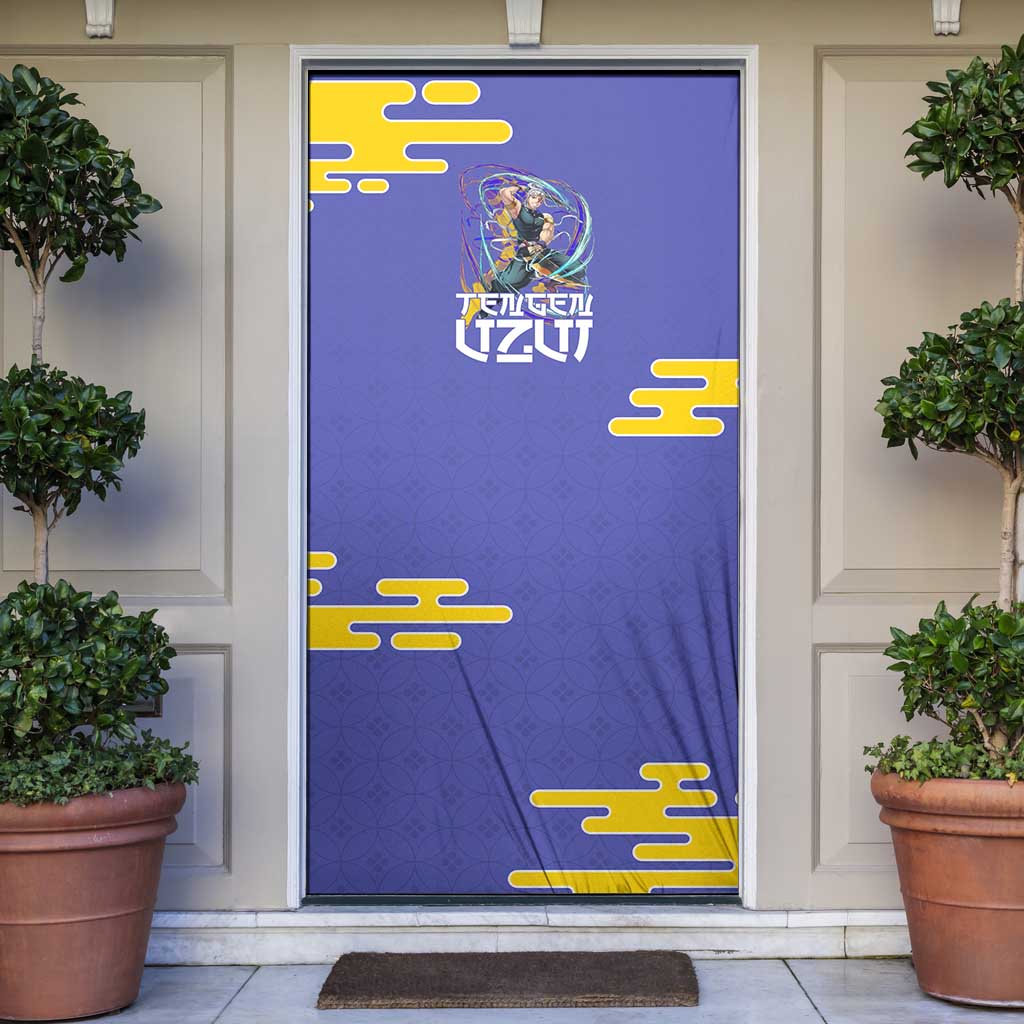 Tengen Uzui Demon Slayer Door Cover Vibrant Anime Soundwave Style