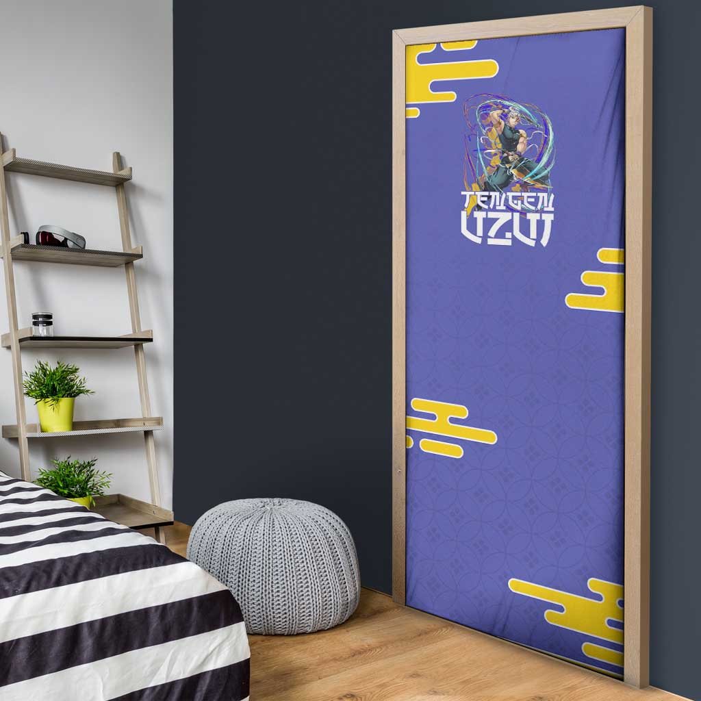 Tengen Uzui Demon Slayer Door Cover Vibrant Anime Soundwave Style