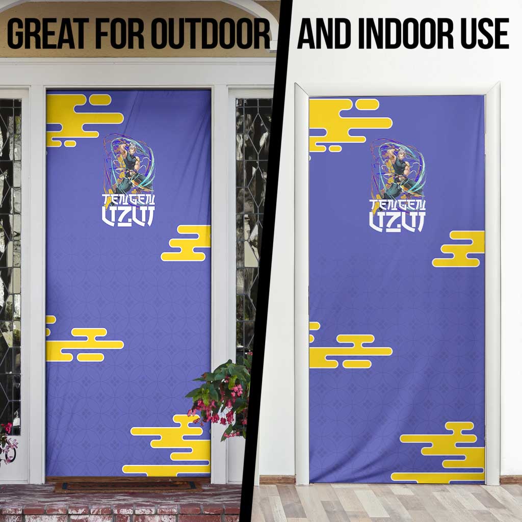 Tengen Uzui Demon Slayer Door Cover Vibrant Anime Soundwave Style